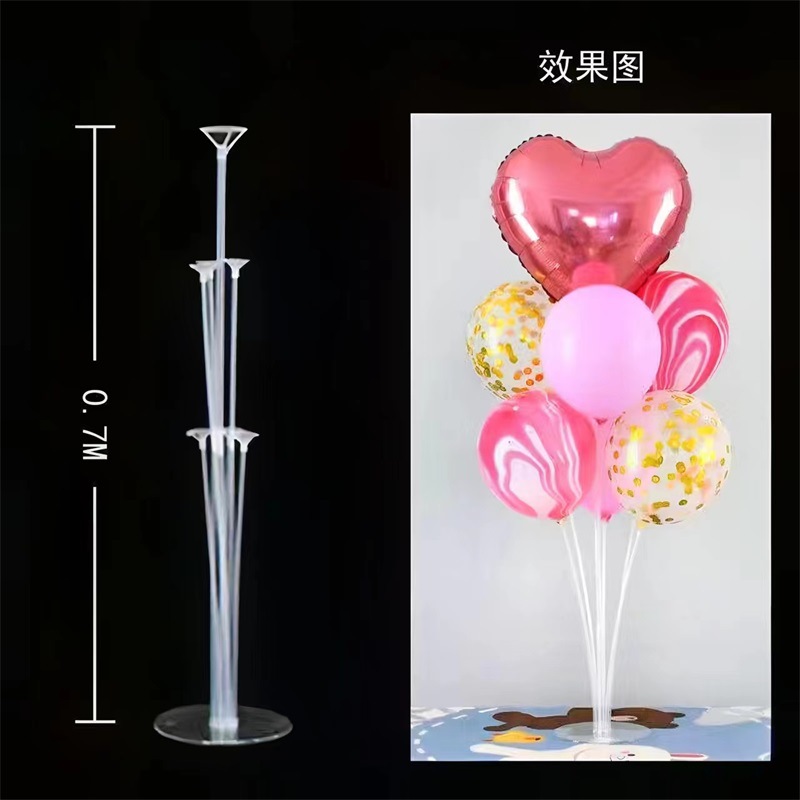 película de aluminio látex varilla de globo transparente asiento de varilla de arrastre soporte de árbol de globo palos de globo de mano barra de soporte de mesa oscilante