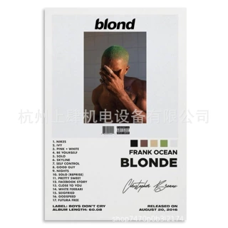 亚马逊跨境WOODBU Frank海报海洋金发专辑封面装饰艺术油画布外贸