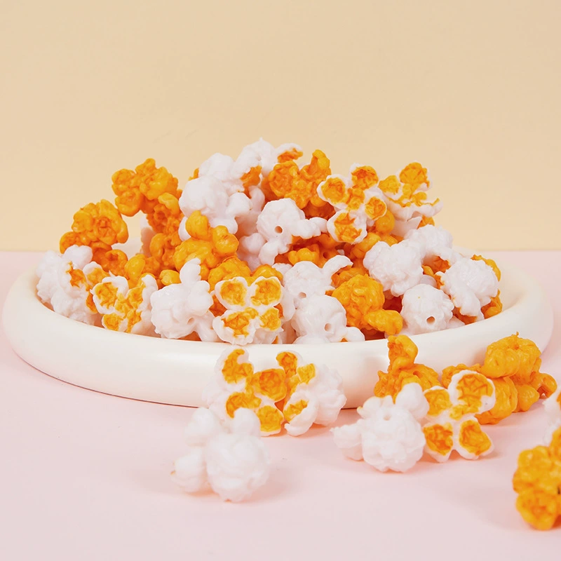 ПВХ моделирование модели попкорна веселая симуляция надувной нездоровой пищи игра с поддельной кукурузой брелок подвеска