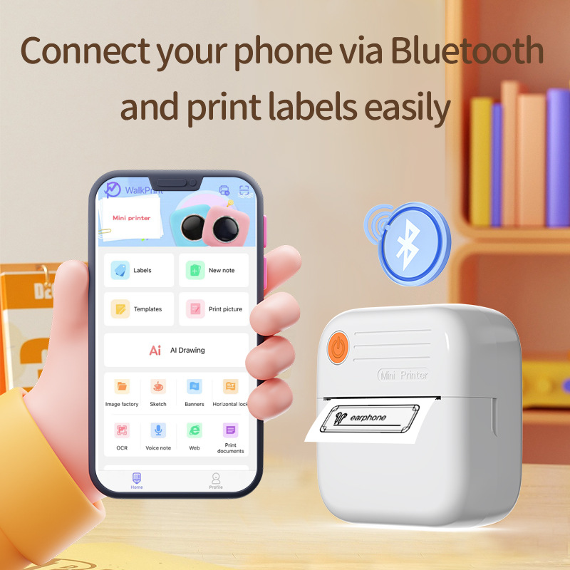 Nueva impresora térmica transfronteriza A35 HD portátil de mano Bluetooth conexión mini estudiante impresión de preguntas incorrectas