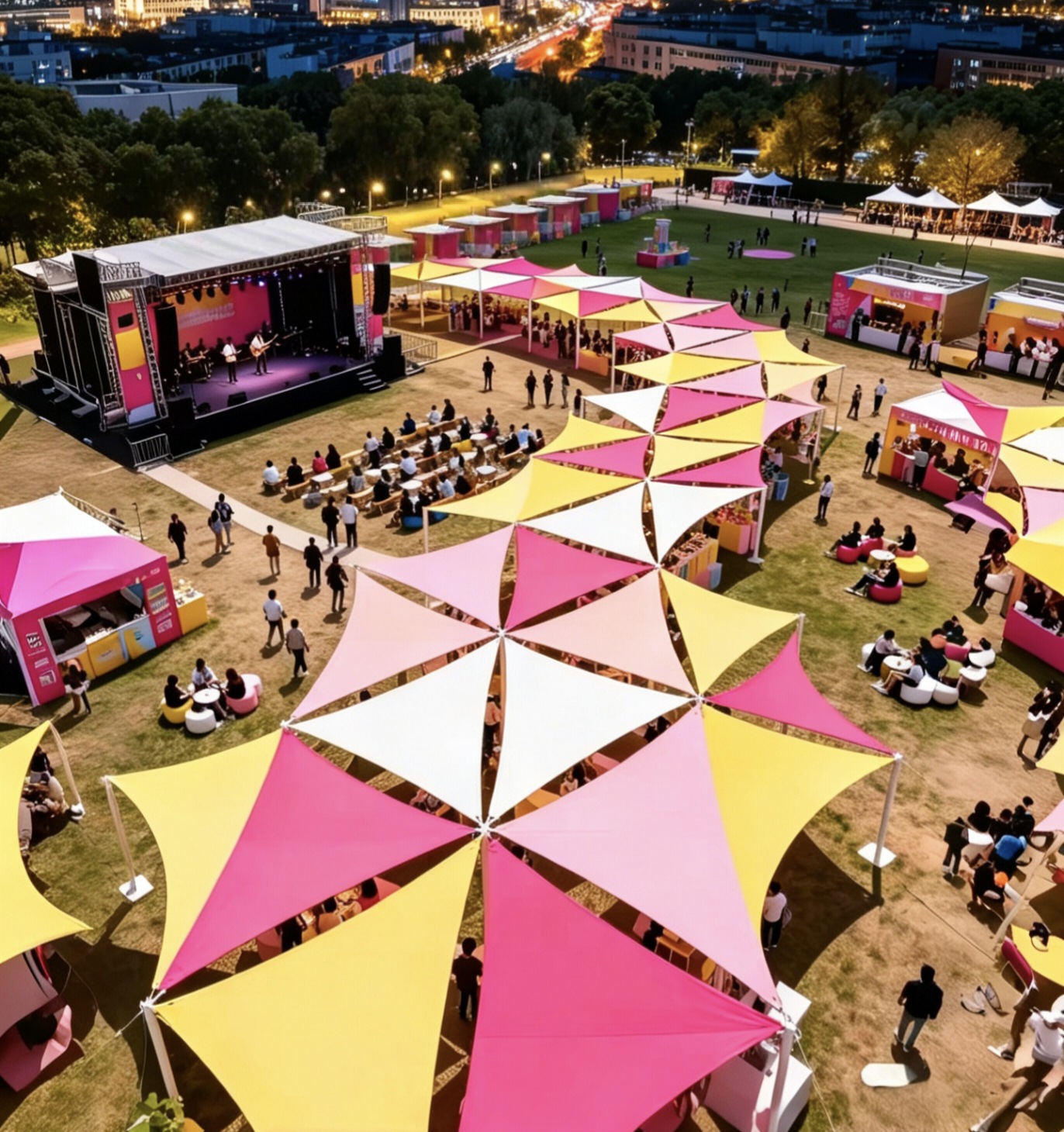 Triangular canopy sunshade sail, rainproof and sunproof, outdoor artistic canopy for scenic areas and commercial streets, decorative sunshade