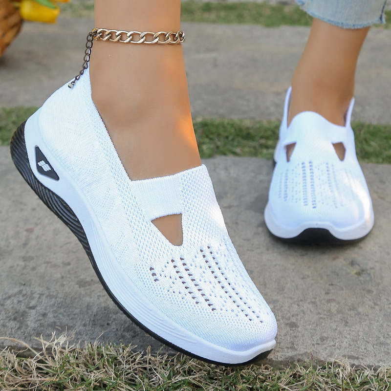 Temu Cross-Border Best-Selling Women's Casual Shoes Factory Soft-Soled Breathable Fashion Mom Shoes Sneakers for Women Dropshipping