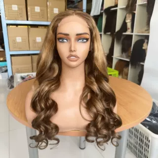 源头厂家真人假发Piano color 钢琴色 human hair wig跨境假发