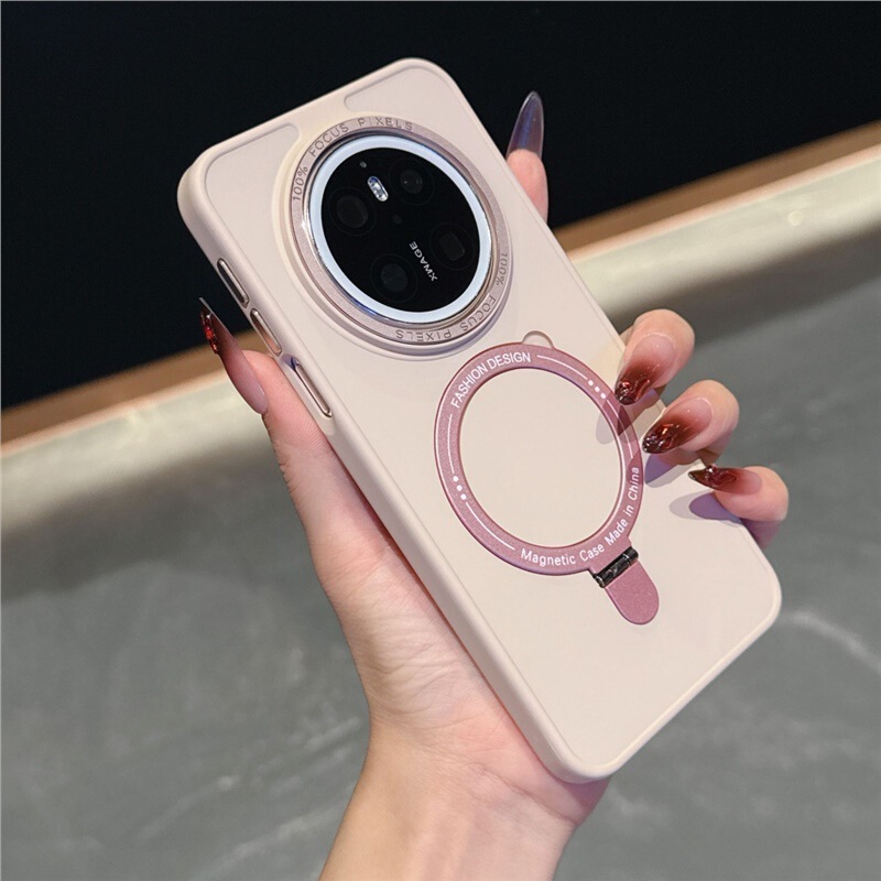 Huawei Mate70 Mobile Phone Case P60 Integrated Stand Fashionable and Simple Magnetic Suction 50 Liquid Silicone 40 Protective Cover 30E