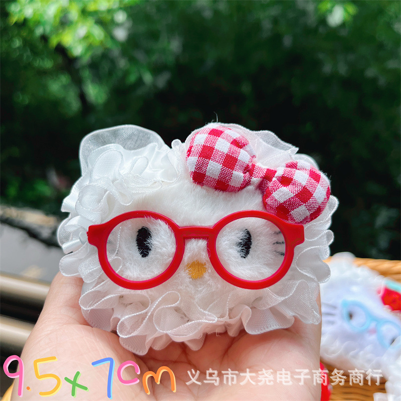原创蕾丝可爱少女KT高颜格子草莓小猫包包手机小众钥匙扣挂件辅料|undefined