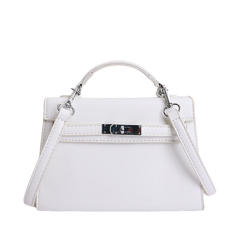 Botón de plata estampado de palma portátil Kelly bolso pequeño para mujeres 2026 ventas transfronterizas calientes nuevo lujo ligero de alta sensación mochila