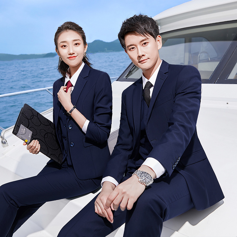 Men's and Women's Same Style Business Suit Spring and Autumn Tooling Formal Suit Small Suit Workplace Temperament Suit Work Clothes Men's and Women's Same Style Business Suit Spring and Autumn Tooling Formal Suit Small Suit Workplace Temperament Suit Work Clothes
