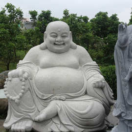 石雕弥勒佛图片大全集 花岗岩五子弥勒佛石雕像 福建石雕佛像厂
