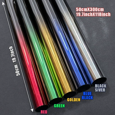 Foreign Trade Dropshipping Gradient Window Film Color Film Pet Material Peel-Off Adhesive Car Home Window Privacy Film Gradient Heat Insulation