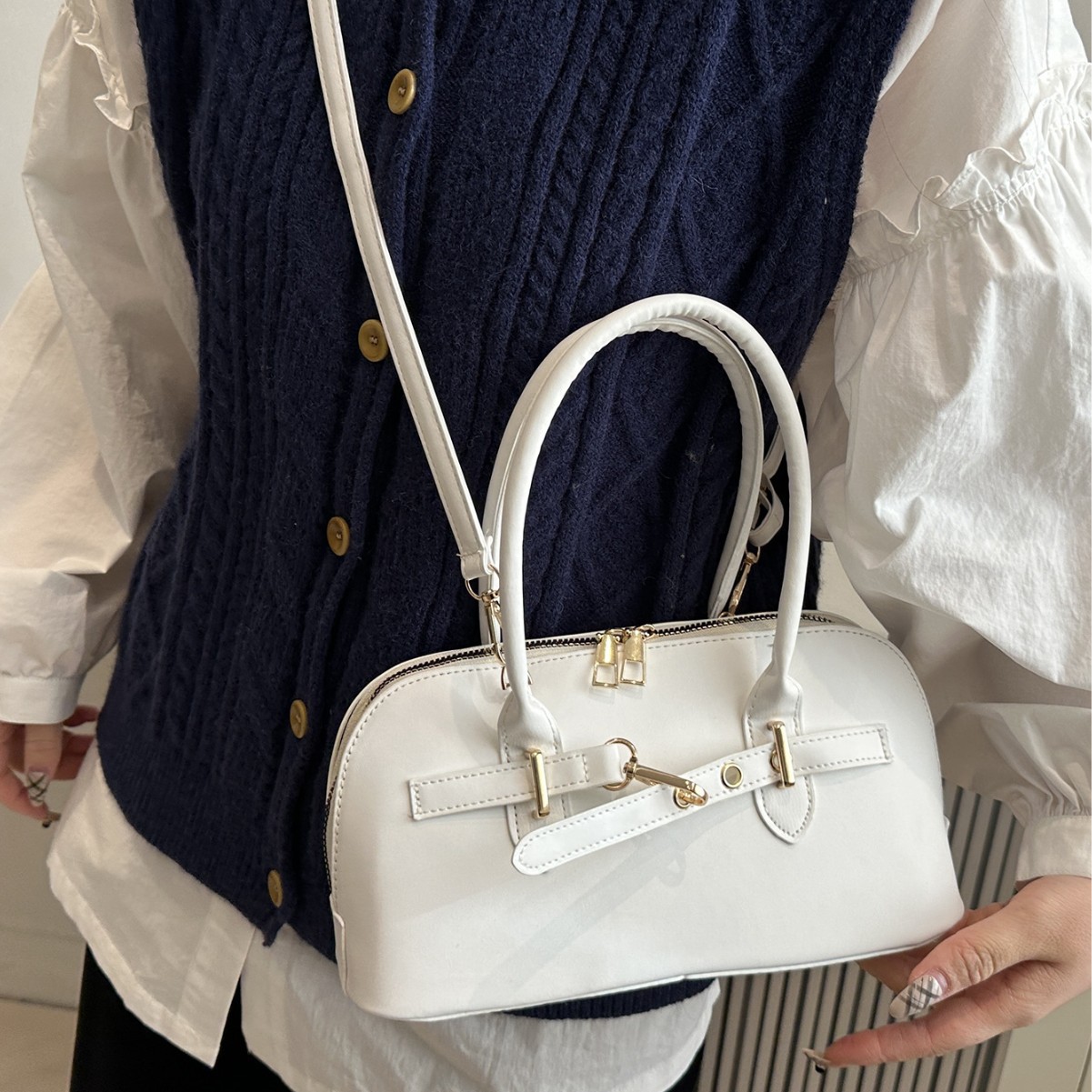 Damen Bowling Handtasche Elegante Umhängetasche Für Den Alltag_voghion.com