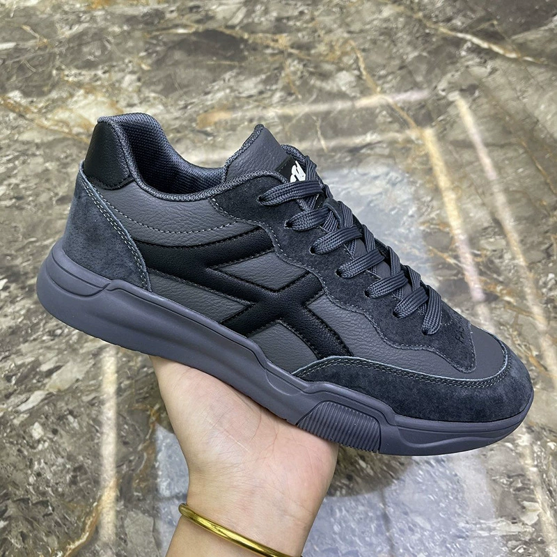 2025 новая мужская обувь с круглой головкой на шнуровке ретро трендовые кроссовки на мягкой подошве модная дикая повседневная обувь