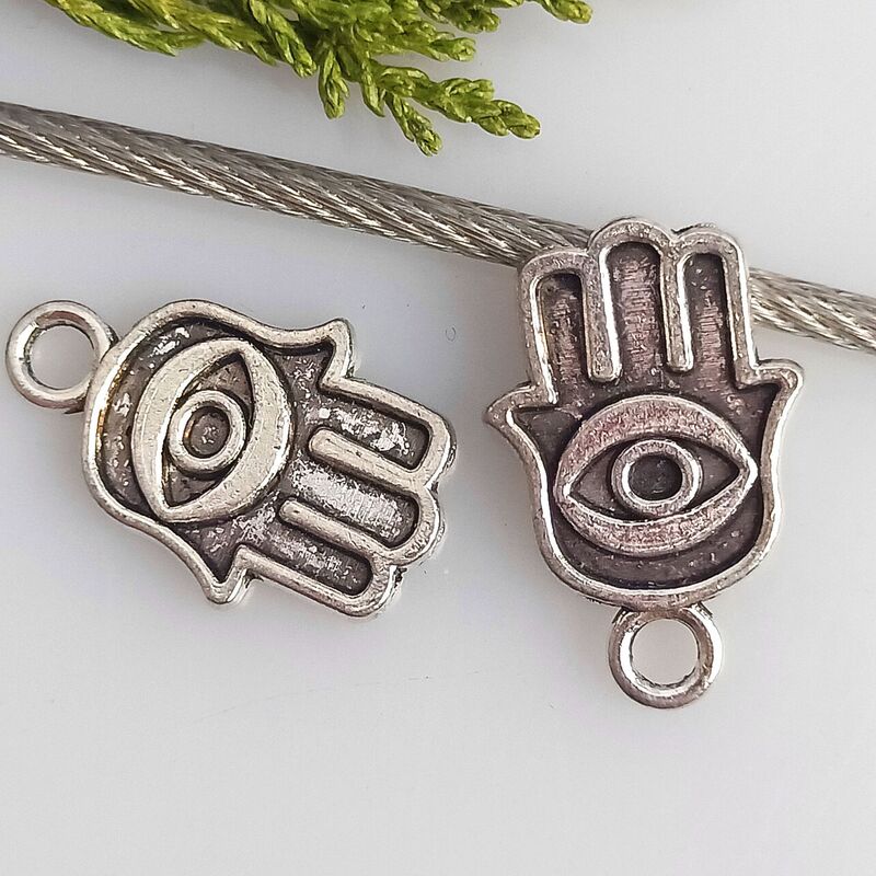 12 * 18mm alloy jewelry accessories eye Palm pendant diy bracelet necklace pendant factory wholesale