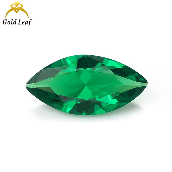 Horse eye shaped nano emerald nano gem bare stone manufacturers in stock wholesale jewelry stone DIY