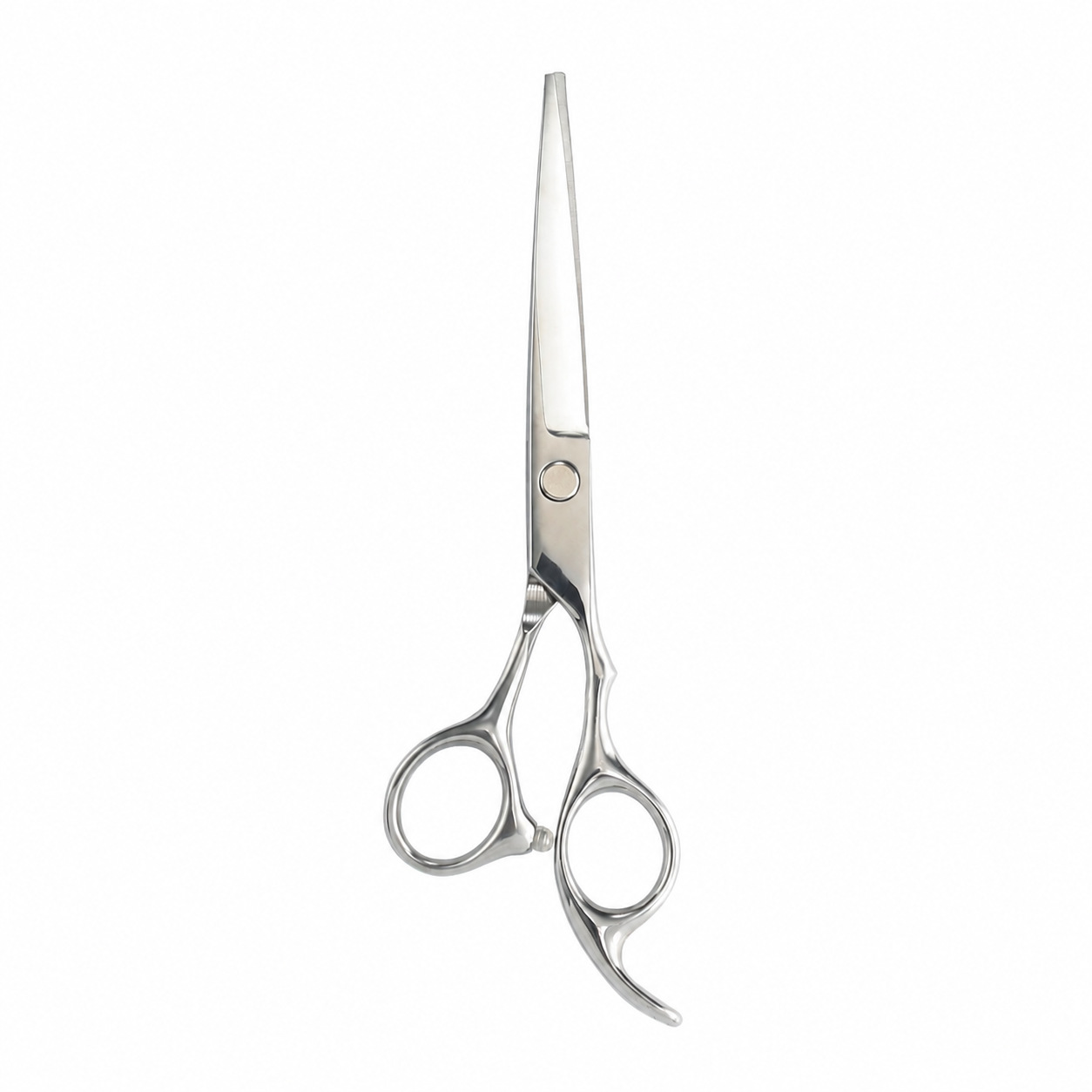 Juego de Tijeras de Peluquería de Acero Inoxidable Cromado con Apertura de 180 Grados para Salón de Belleza