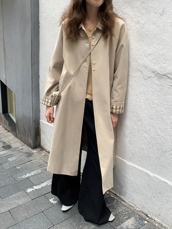 MOXI 十三行女装2025秋季新款韩系高级感中长款配包女式风衣外套|undefined