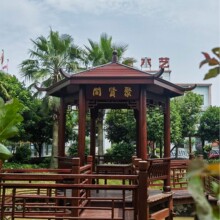 厂家铝合金实木凉亭户外庭院休闲别墅院子阳光房新中式露天亭子