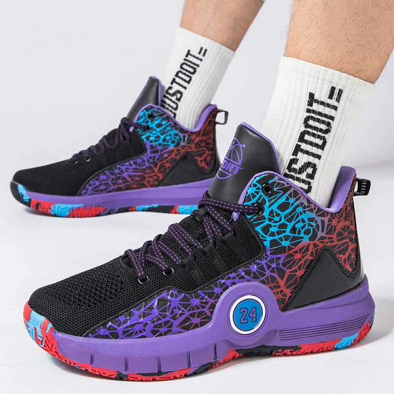 Spring New High-top Casual Basketball Shoes Students Large Size Outdoor Casual Sneakers Men's Platform Lace-up Running Shoes Spring New High-top Casual Basketball Shoes Students Large Size Outdoor Casual Sneakers Men's Platform Lace-up Running Shoes