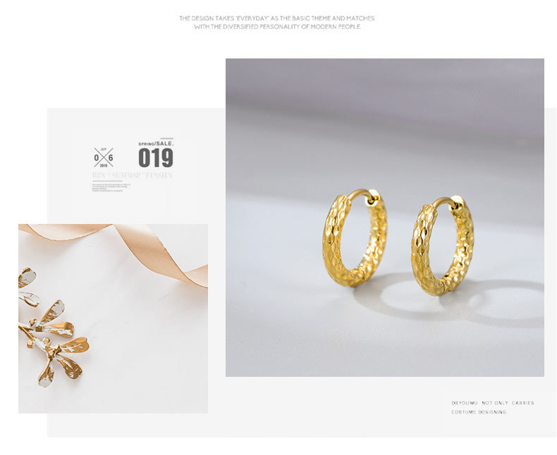 3g Weight Vacuum Plating Gold Plating Process 304 Stainless Steel Ear Needle Material White Gold Plated, Gold Plated Plating Material 1 Pair Fashion Geometric Plating 304 Stainless Steel White Gold Plated Gold Plated Earrings