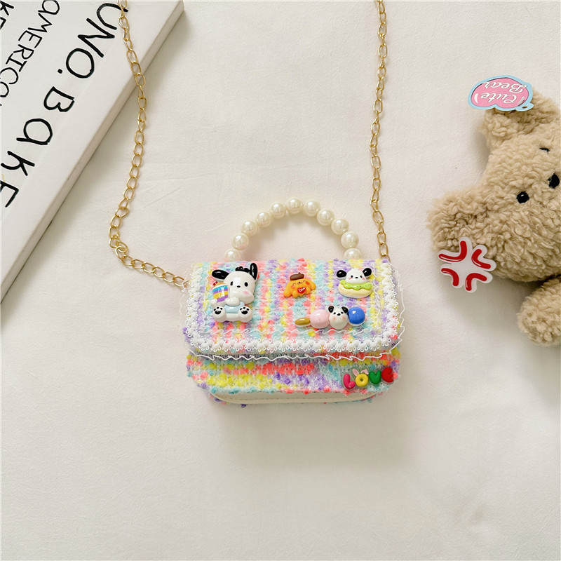 Moda Chanel estilo del todo-fósforo de los niños bolsa de moda de las mujeres de la Tela Escocesa pequeña bolsa cuadrada simple de dibujos animados bebé accesorios bolso bolsa