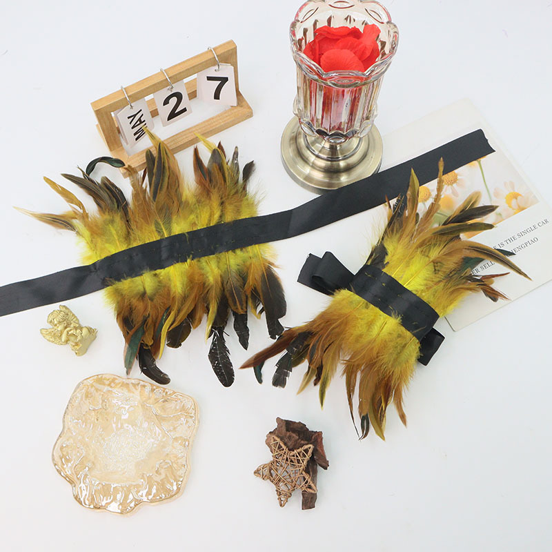 Halloween nuevo Amazon venta caliente plumas juego de baile vestido de gala desfile espectáculo accesorios de vestuario