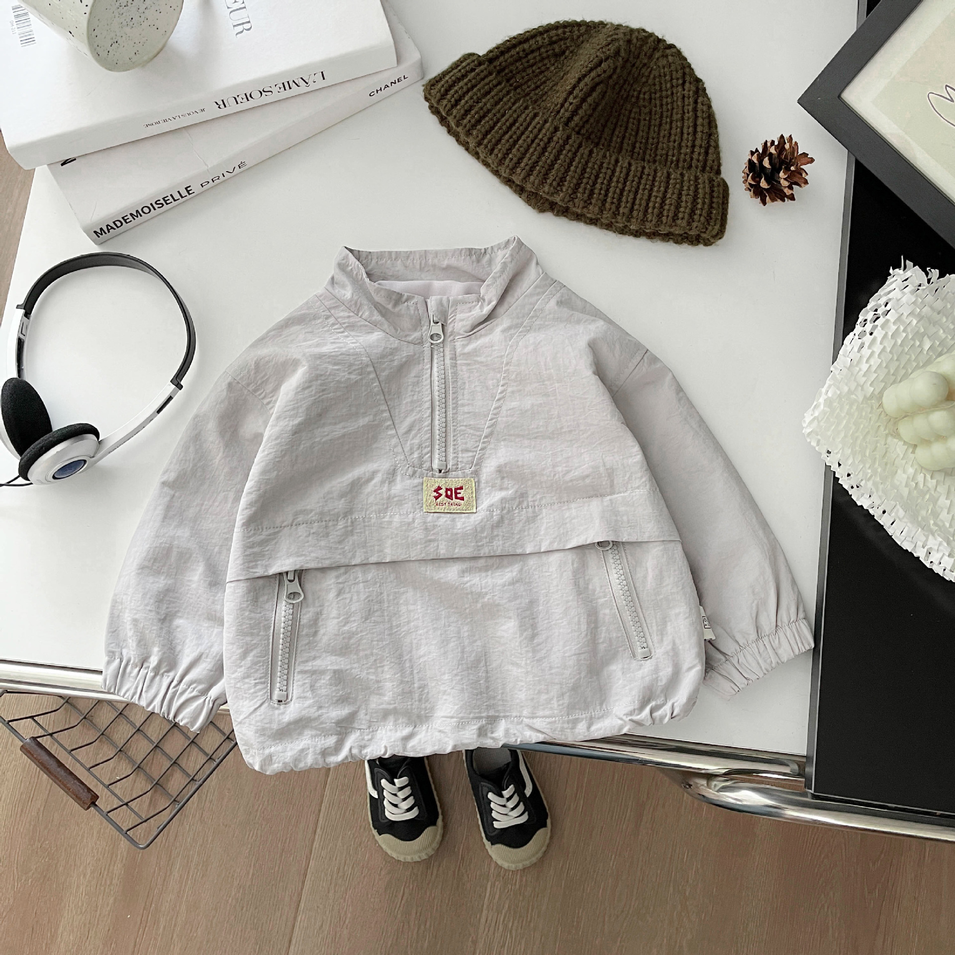 Chaqueta de primavera y otoño para niños, nuevo estilo de ropa de bebé, ropa de moda cool, ropa de bebé, chaqueta coreana