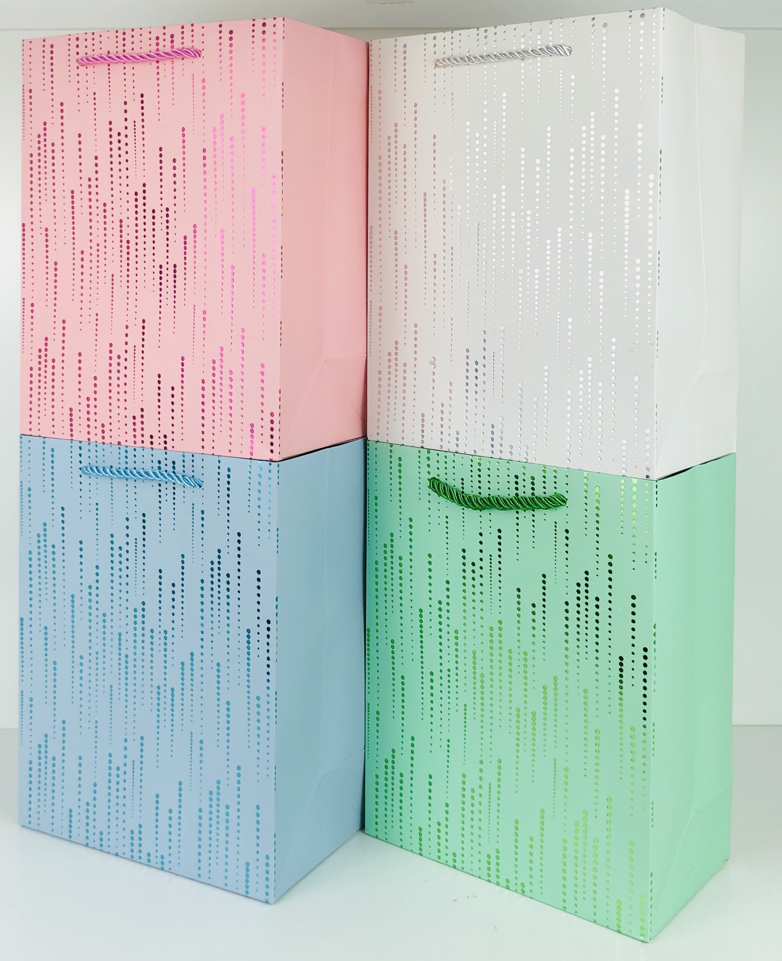 现货单色烫金系列手提袋礼品袋购物袋跨境专供