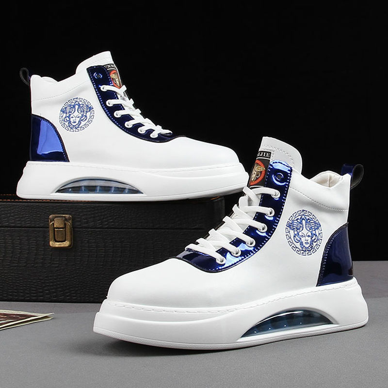 European Station Medusa Autumn Trendy Thick Bottom Ankle Boots Personalized Air Cushioned High-top Shoes Men's Inner Height Increasing Casual Sneakers European Station Medusa Autumn Trendy Thick Bottom Ankle Boots Personalized Air Cushioned High-top Shoes Men's Inner Height Increasing Casual Sneakers