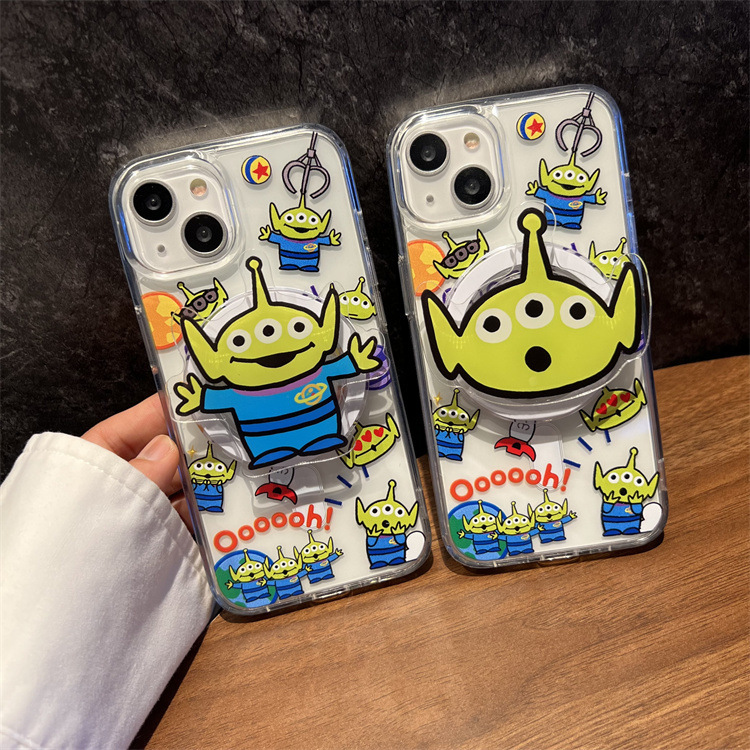 Aipo Personalized Cartoon Three-Eyed Monster Magnetic Stand Suitable for Iphone15Promax Phone Case Apple 13Pr Aipo Personalized Cartoon Three-Eyed Monster Magnetic Stand Suitable for Iphone15Promax Phone Case Apple 13Pr