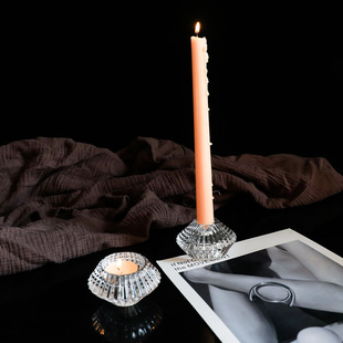 Nordic crystal glass candle holder romantic candlelight dinner props confession proposal decoration home desktop furnishings
