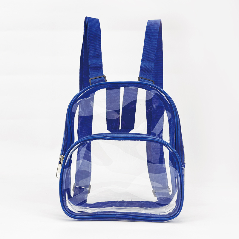 Transfronterizo nuevo estilo PVC mochila escolar transparente deportes al aire libre sellado bolsa transparente impermeable mini bolsa de almacenamiento de viaje