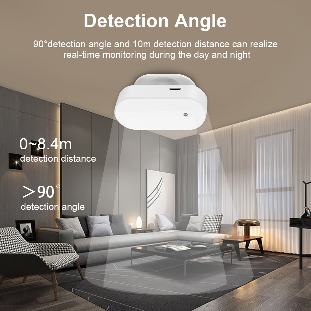 WiFi/ZigBee 24G Human Presence Sensing with Light Sensing and Doodle Smart APP Remote Human Presence