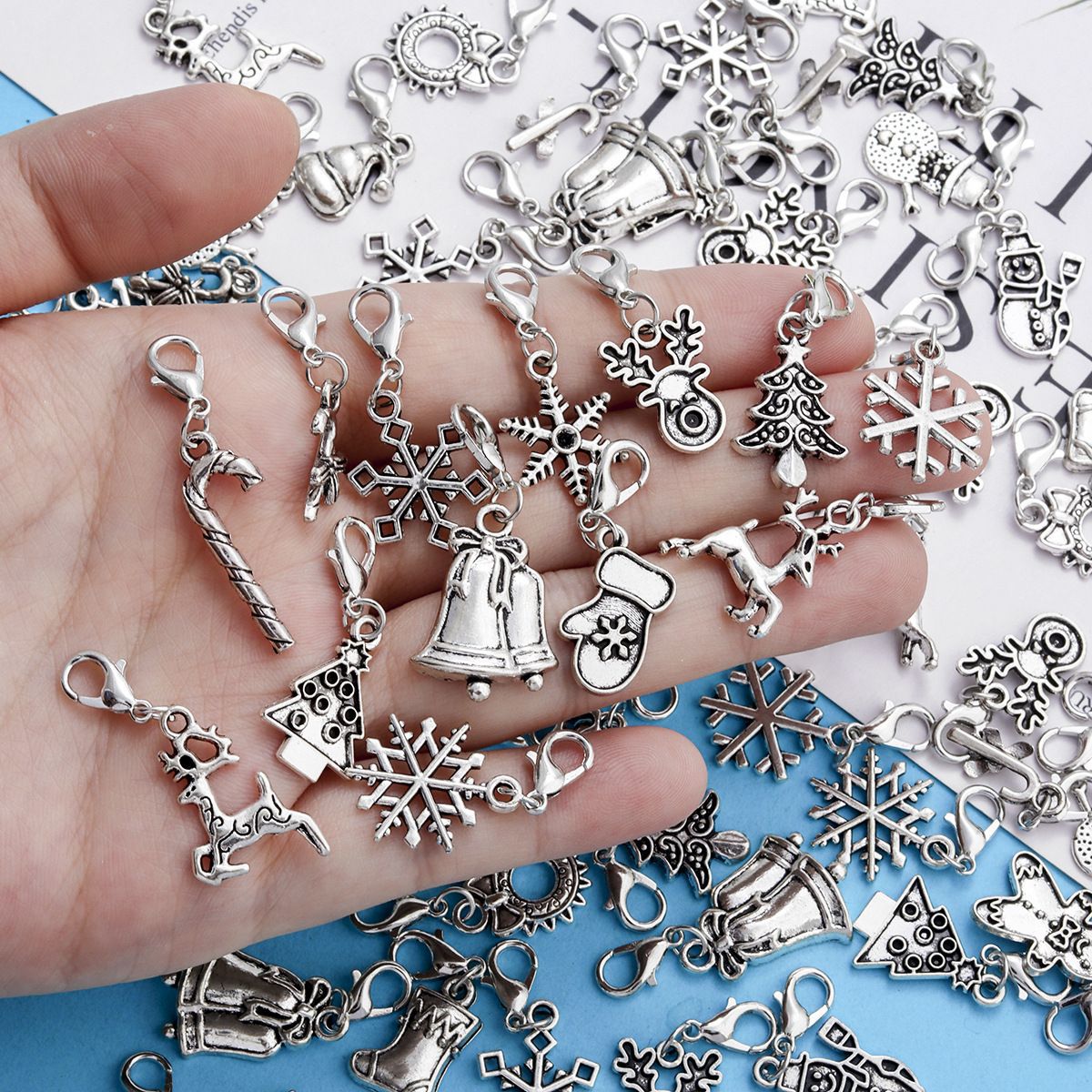 Christmas lobster clasp assortment