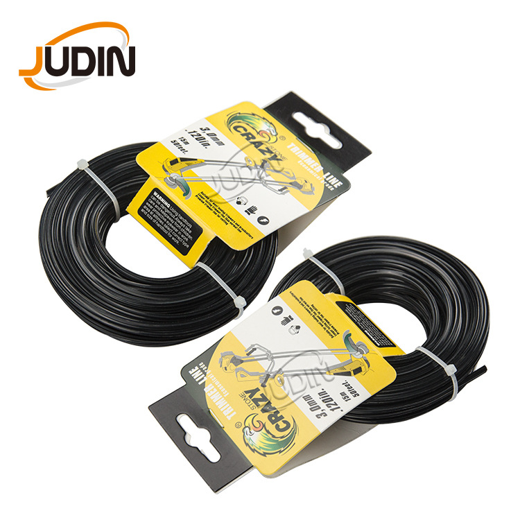 五角星型打草绳 黑色 Nylon Trimmer Line 五边形割草线