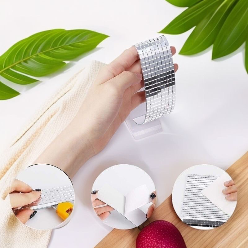 Samoprzylepne mozaikowe soczewki szklane DIY Home 3D wodoodporne dekoracje ślubne naklejki ścienne KTV odblaskowe kule_voghion.com
