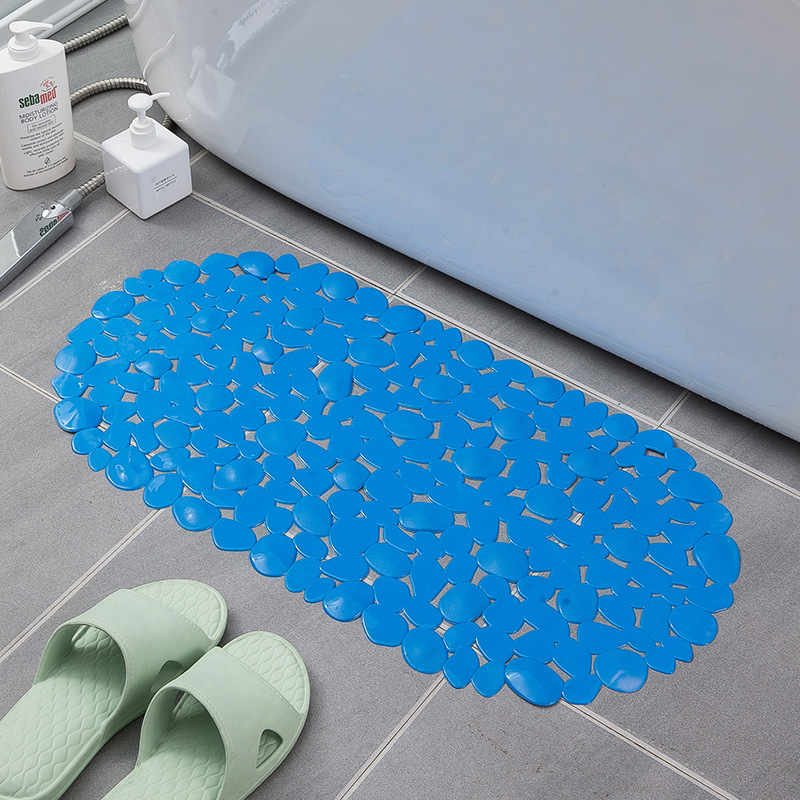 PVC pequeño baño de piedra esterilla antideslizante inodoro de guijarro esterilla de baño anticaídas esterilla de baño elíptico esterilla de baño transfronteriza