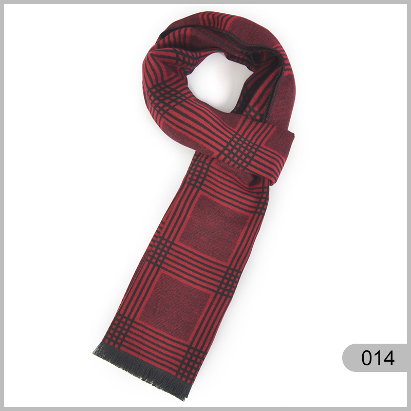 Sciarpa uomo in cotone calda antivento stile casual versatile_voghion.com