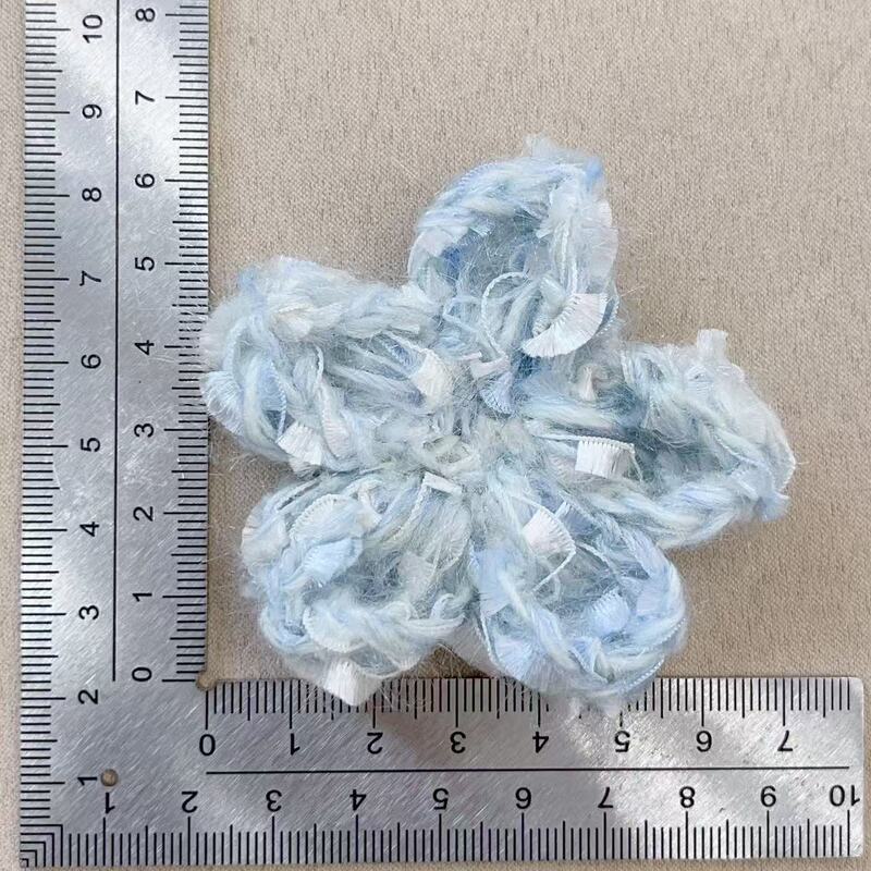 2025年新款梦幻混色毛线钩织花朵手工DIY服饰发饰包包装饰辅料|undefined