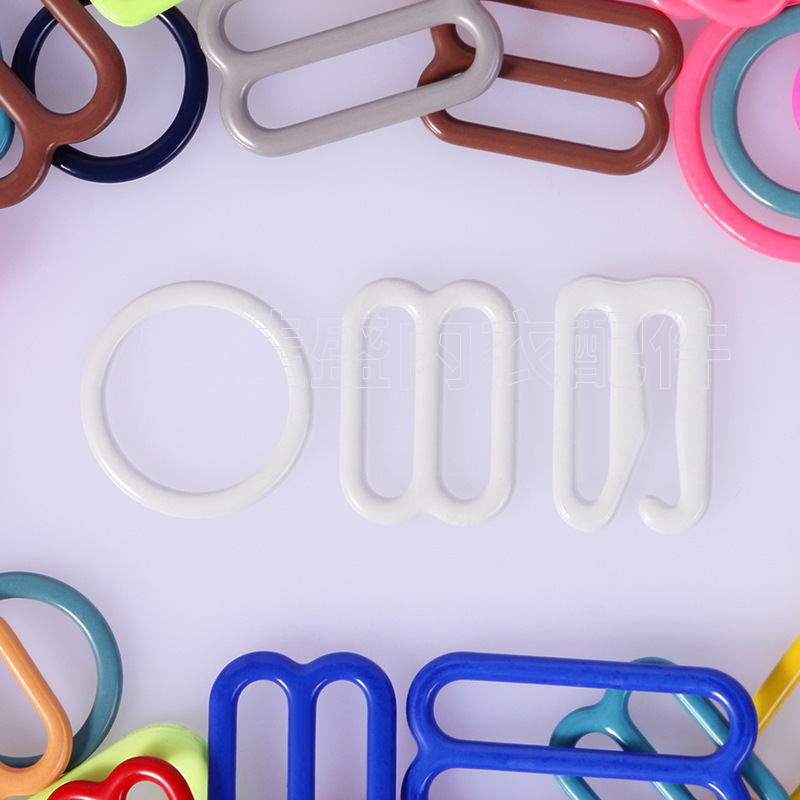 8-character buckle dyeable nylon iron rubber 089-character buckle bra accessories shoulder strap buckle non-slip underwear adjustment buckle