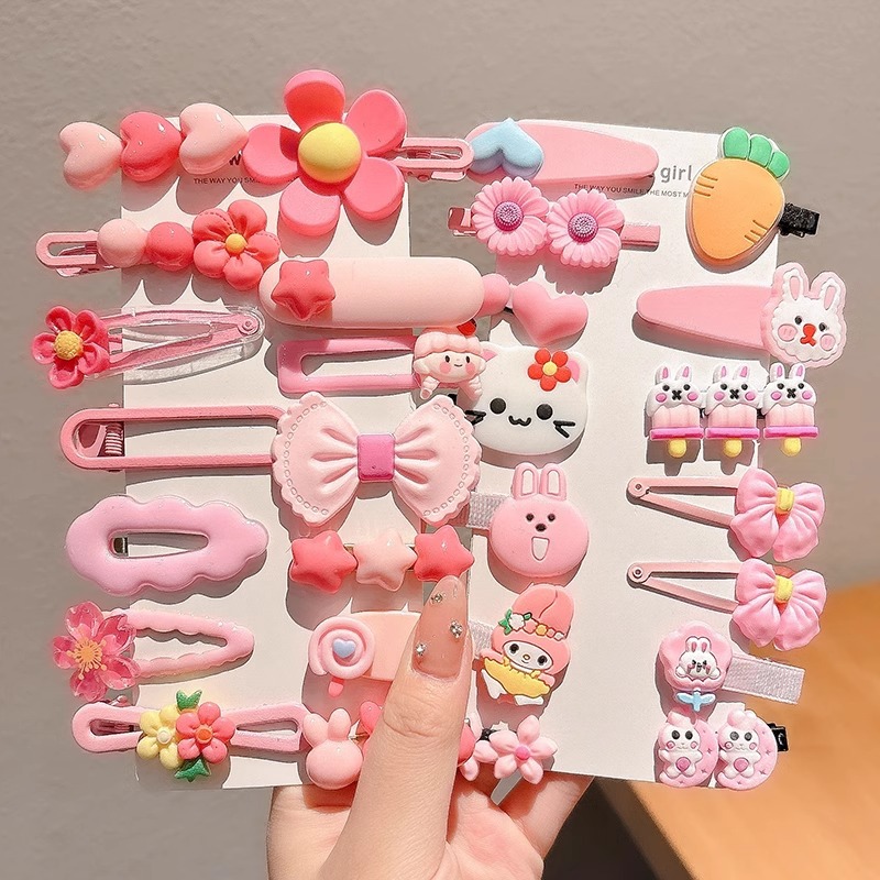 Horquilla de dopamina de color para niños 2025 nuevo estilo niña flequillo lateral horquilla niña frente cabello roto tocado