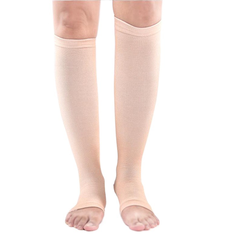 Dedo abierto calcetines de longitud media calcetines de compresión multifuncionales calcetines de nylon fábrica al por mayor Shu Jie nervio anti-flexión extensión