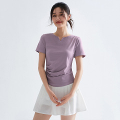 运动短袖T恤女夏季大码胖mm显瘦透气速干上衣跑步训练瑜伽健身服