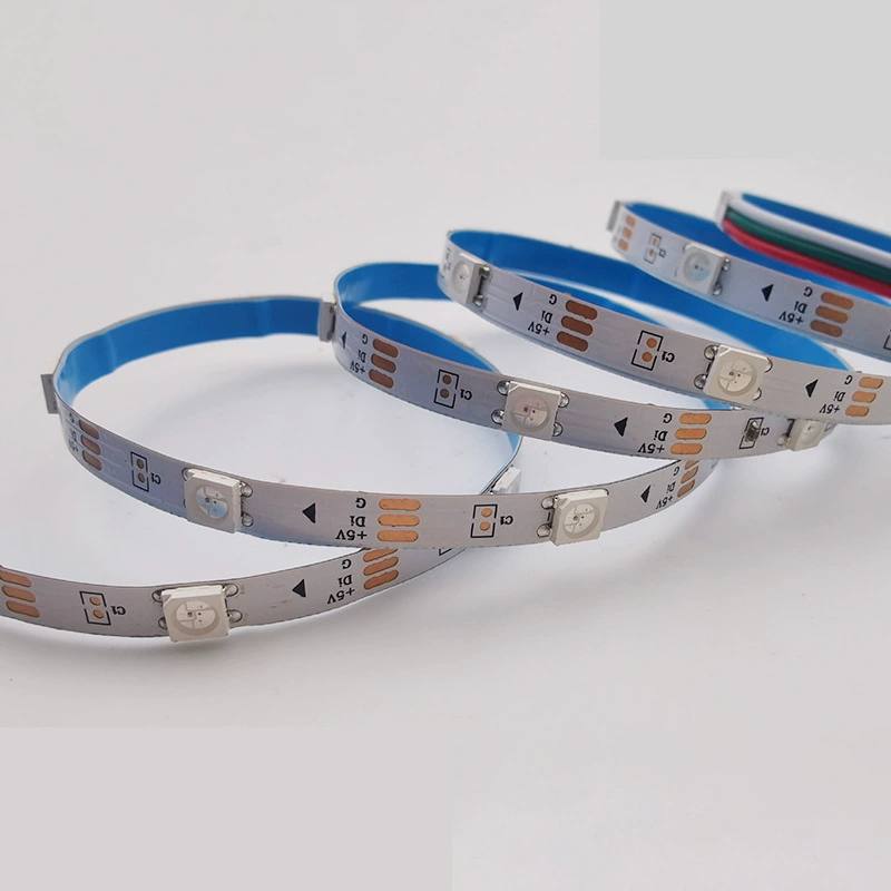 Светодиодная лента 5050 SMD, 5В/12В, 5.5 мм, 30/60 светодиодов/м, варианты IP20/IP66