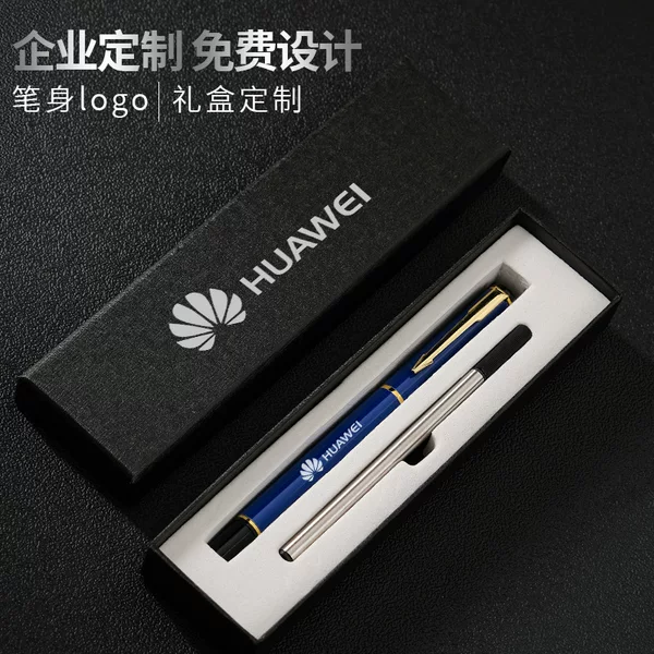 Business Metal Signature Pen Advertising Gift Ballpoint Pen Set Printable Logo Student Writing Gel Pen Wholesale