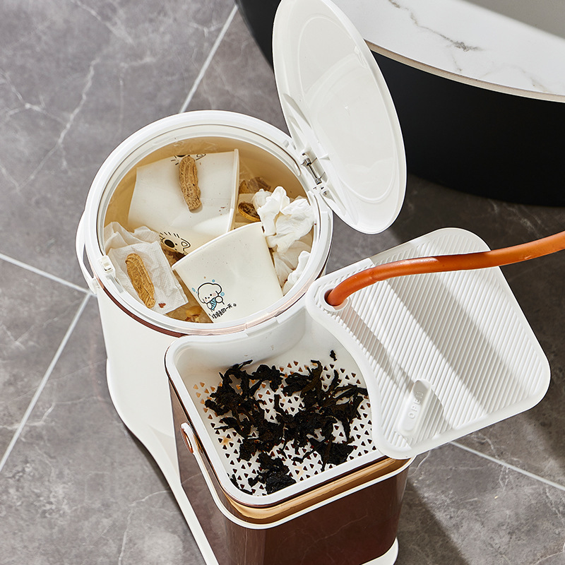 茶バケツフィルター茶バケツ茶スラグバケツ排水バケツ茶バケツ茶テーブルゴミ箱茶器部品乾湿分離廃バケツ|undefined