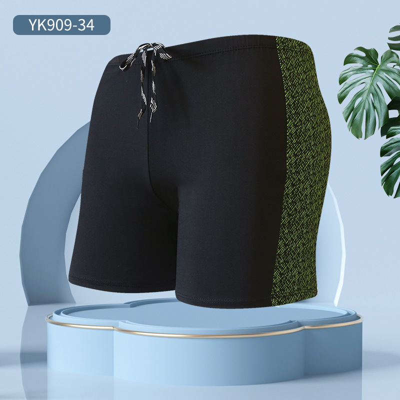 Pantalones de baño de talla grande personalizados ligeros para hombres pantalones de playa de aguas termales de ángulo plano anti-vergüenza pantalones de baño de secado rápido logotipo personalizado