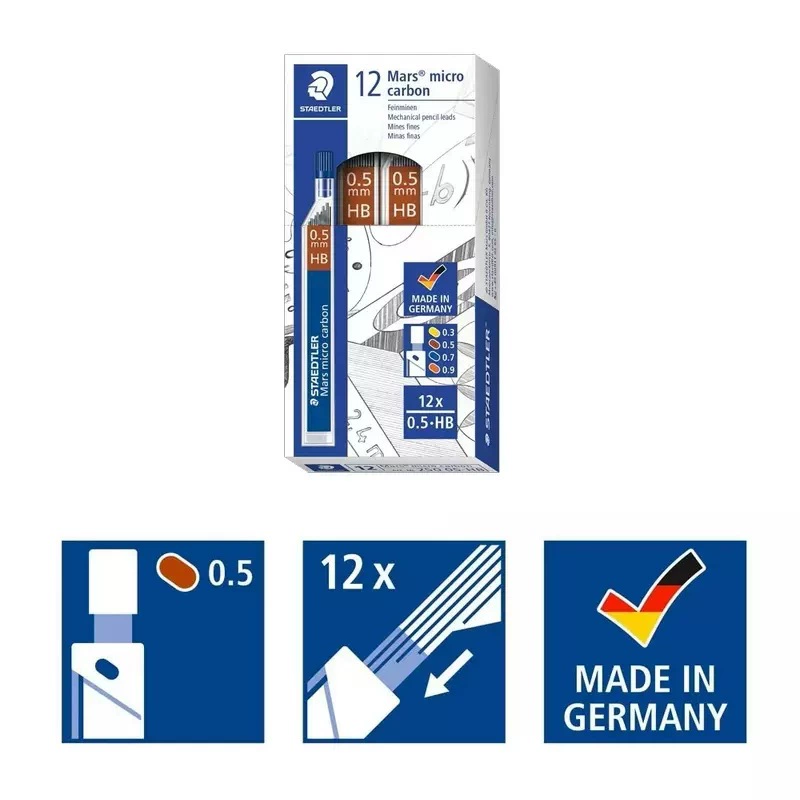 Германия Staedtler 250 автоматический карандаш, замена стержня, 0.3 0.5 0.7 0.9 1.3 2 2.