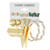 New Arrivals Hoops Round Pearl Mixed Earring Gold Sets