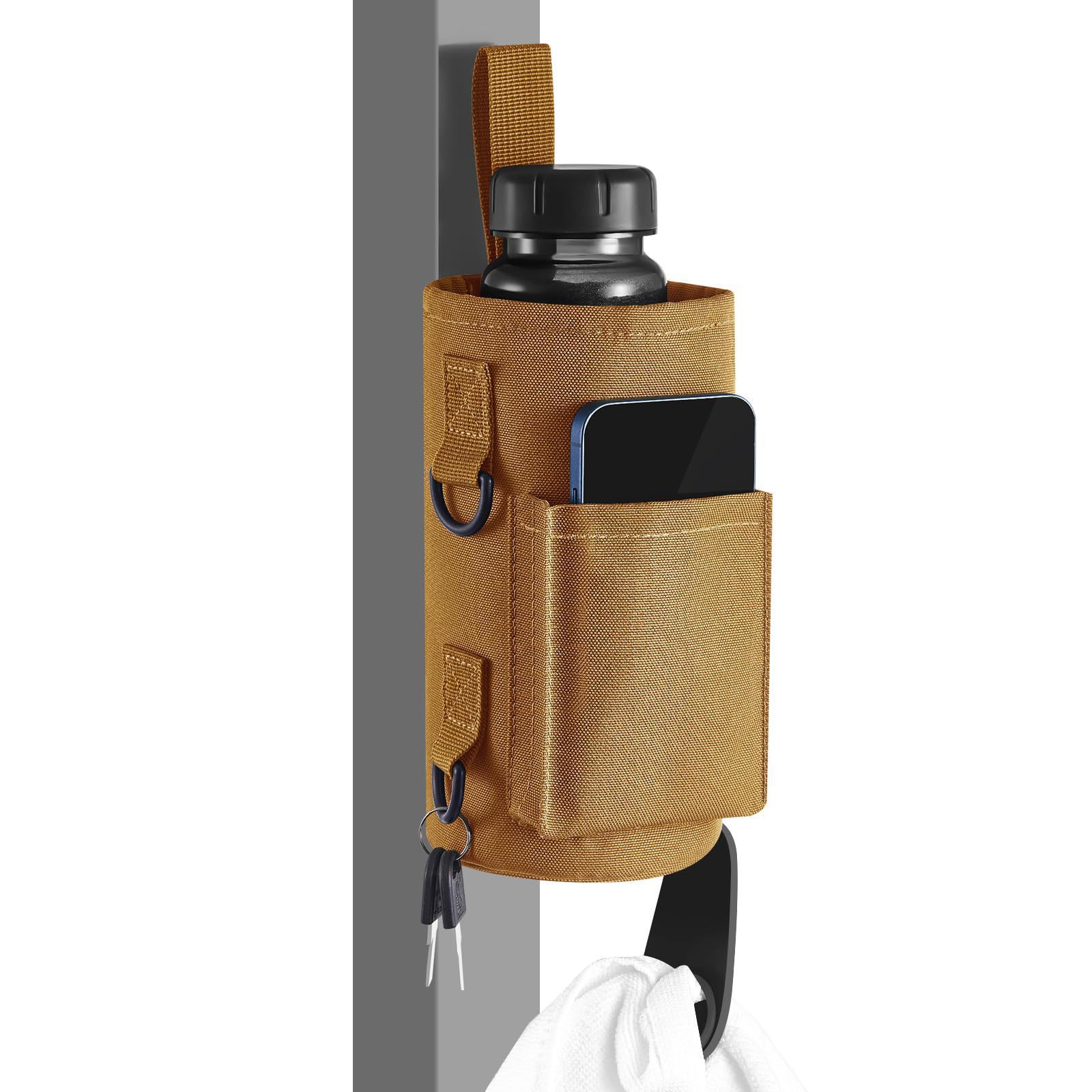 Bolso colgante de botella de agua magnética de fitness transfronterizo, bolsa de fitness deportiva para interiores y exteriores, bolsa de taza de agua, bolsa de mensajero portátil magnética impermeable