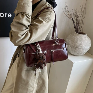 Retro pillow, capacious shoulder bag, handheld underarm bag