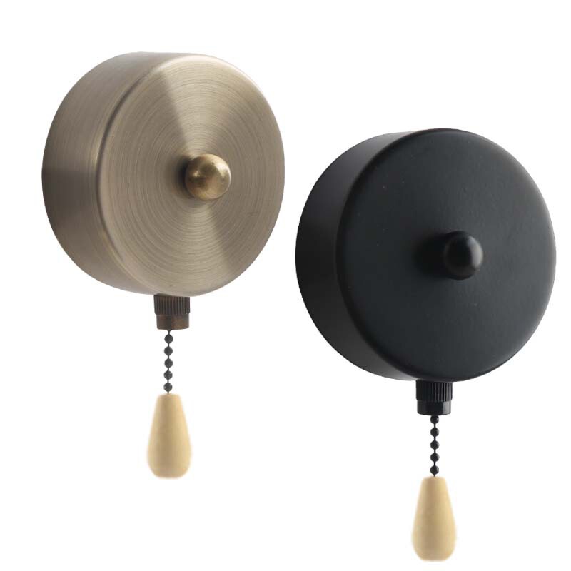Wall lamp Wall pull switch pull rope switch household retro pull switch lighting lamp DIY accessories